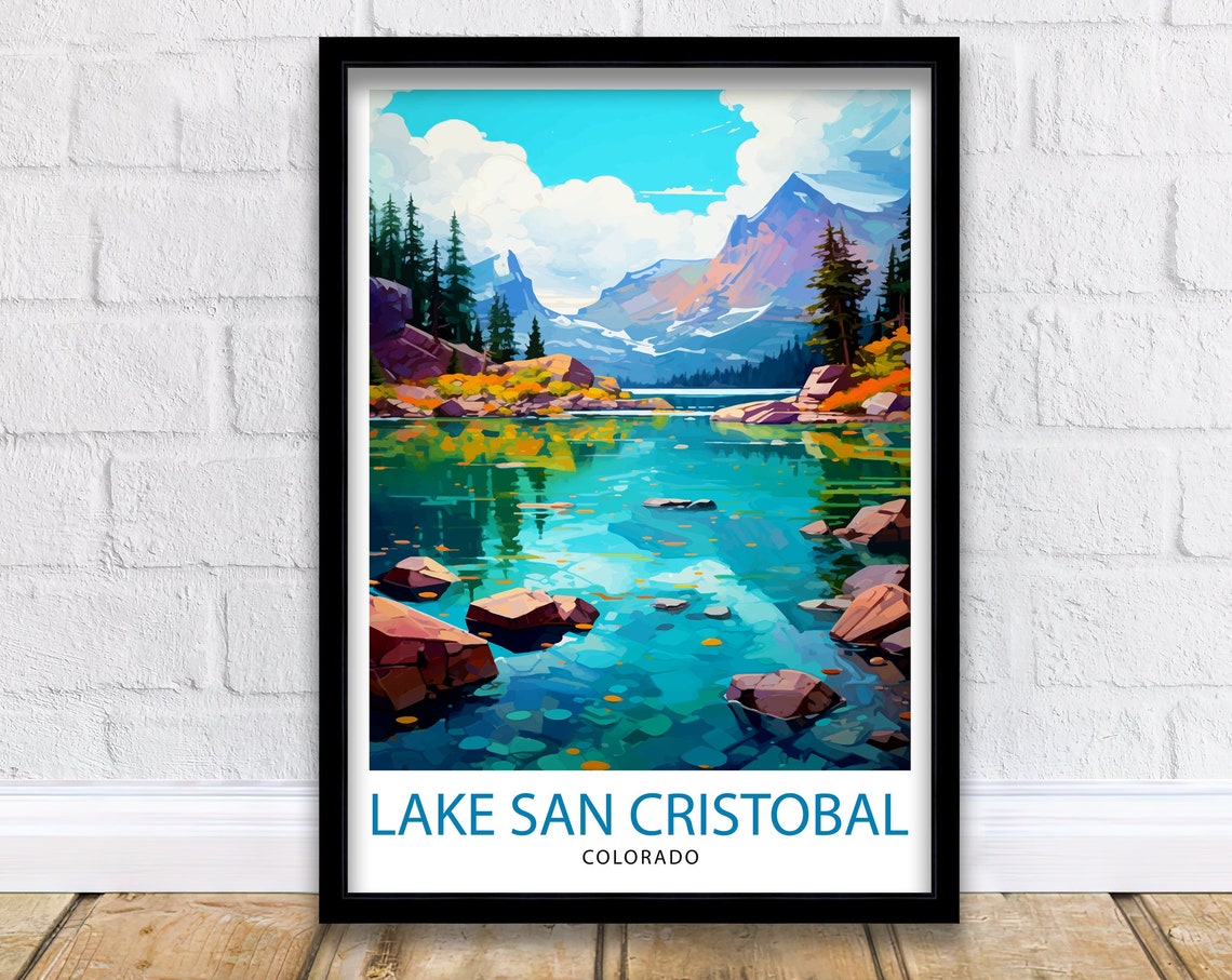 Lake San Cristobal Turquoise Water Red Rocks Colorado Poster