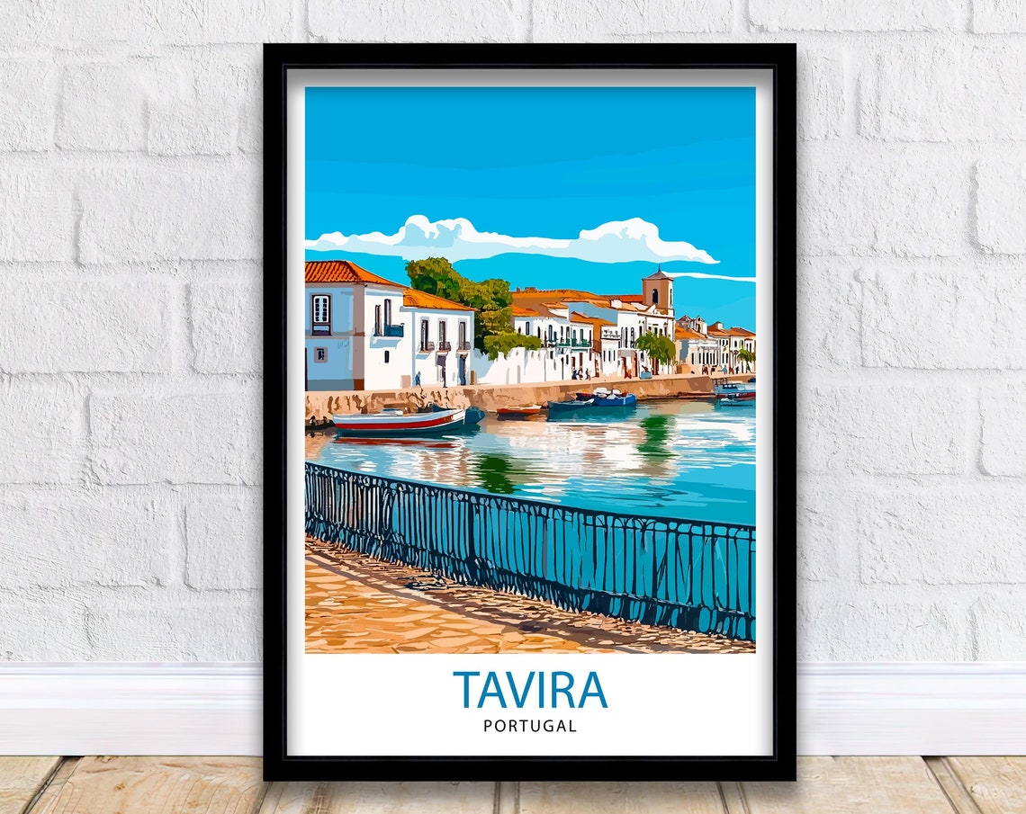 Tavira Portugal Travel Print Wall Decor Wall Art Tavira Wall Hanging Home Dcor Tavira Gift Art Lovers Portuguese Art Lover Gift Print Art