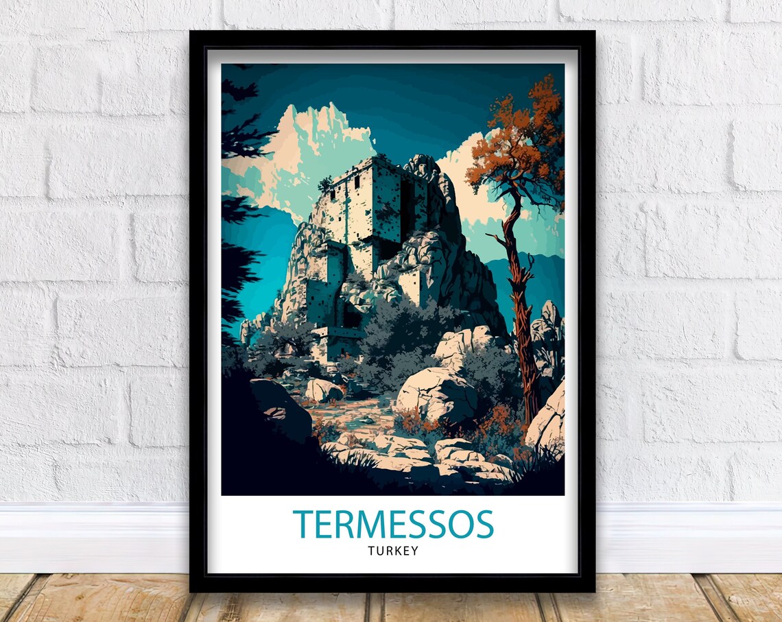 Termessos Turkey Ancient Ruins Mountain Citadel Archaeology Poster