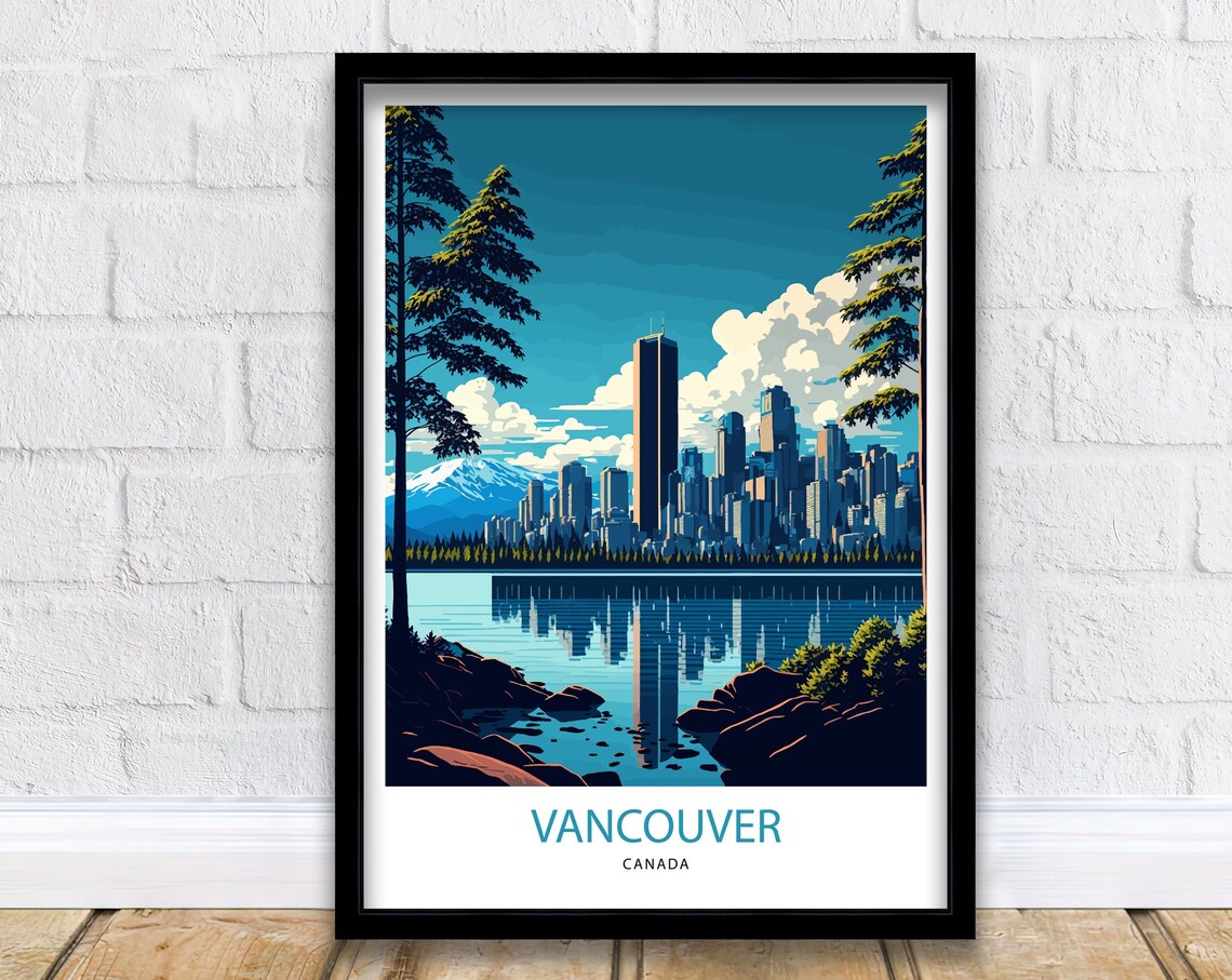 Vancouver Travel Poster, British Columbia Canada