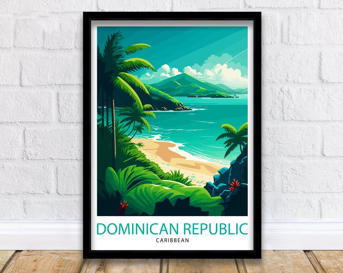 Dominican Republic Travel Print Dominican Republic Wall Art Dominican Republic Poster Caribbean Travel Decor Dominican Republic Souvenir