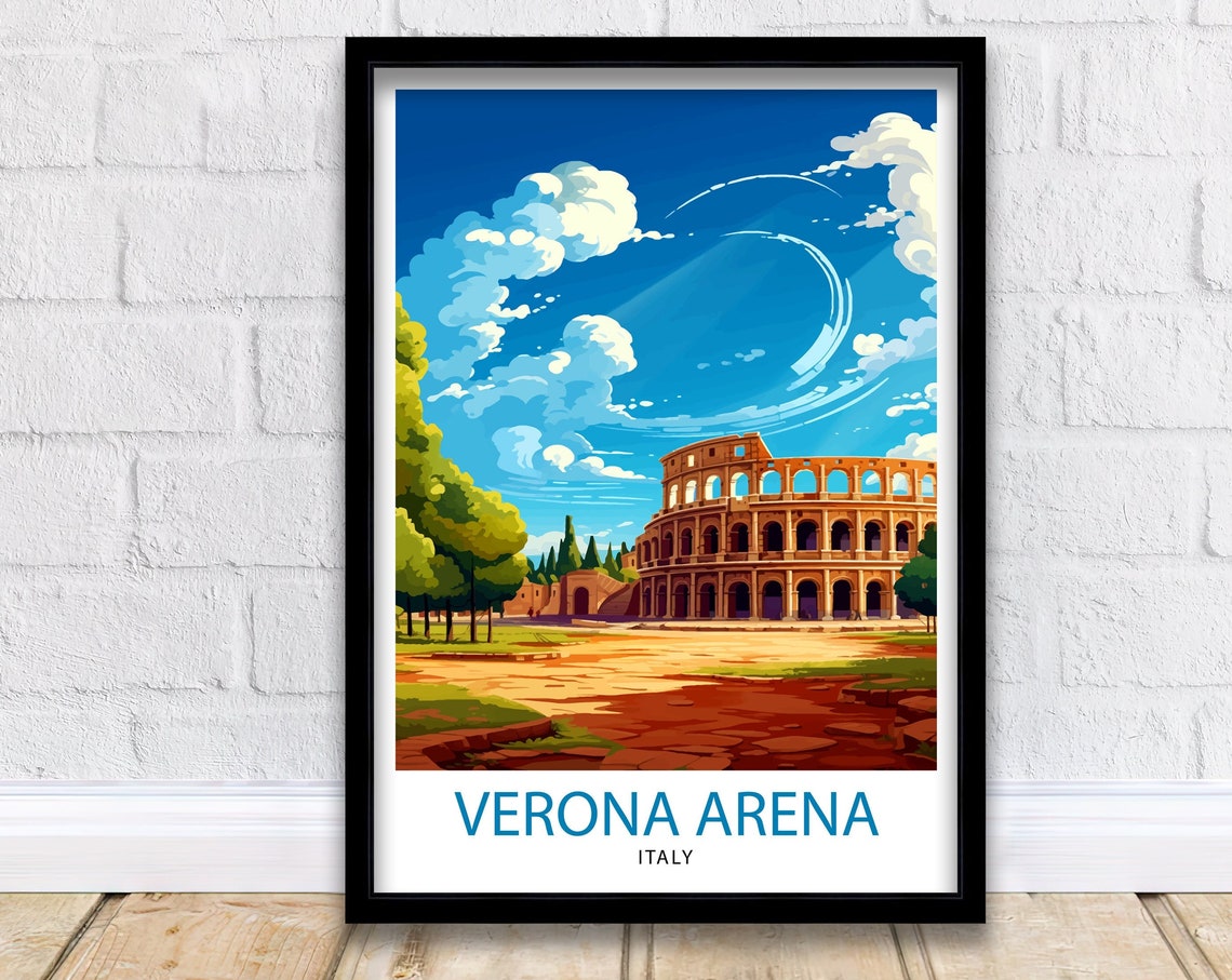 Verona Arena Italy Travel Print Verona Arena Wall Decor Verona Arena Poster Italy Travel Prints Verona Arena Art Print Verona Arena