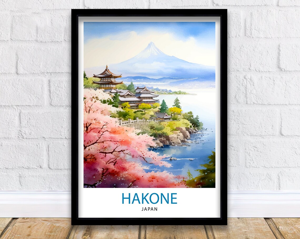 Hakone Japan Travel Poster, Place Wall Decor