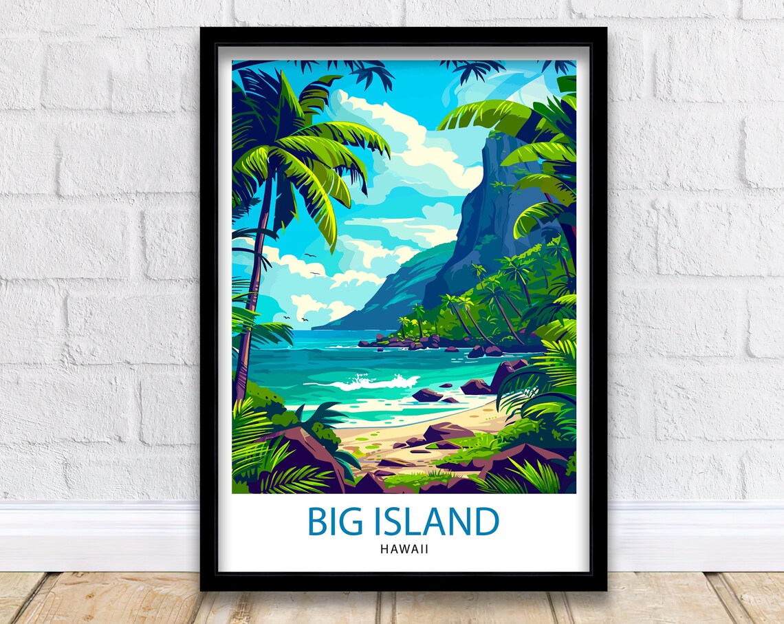 Big Island Hawaii Wall Decor Travel Poster