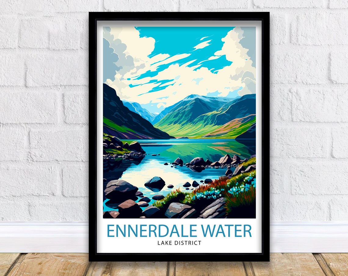 Ennerdale Water Lake District Travel Poster