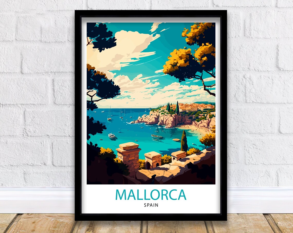 Mallorca Spain Travel Poster, Mallorca Wall Art
