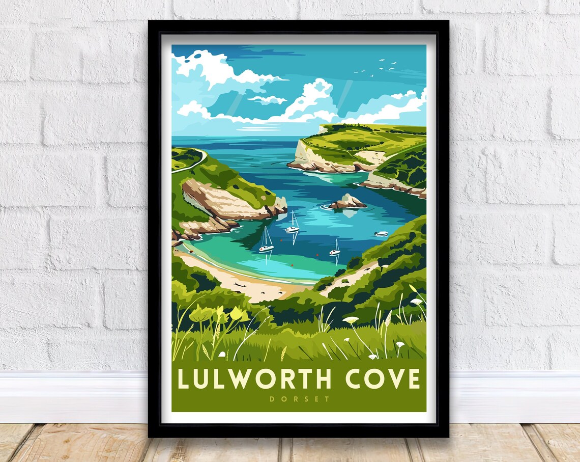 Lulworth Cove Dorset Travel Poster, England View