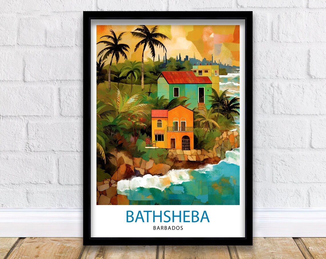 Bathsheba Barbados Travel Poster, World & Cultural Art