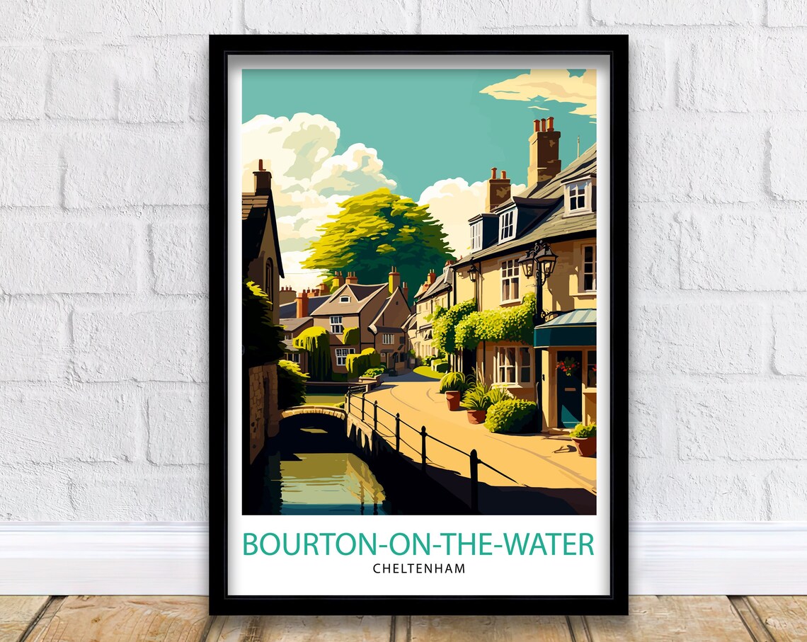 Bourton On Water Cotswolds Travel Poster