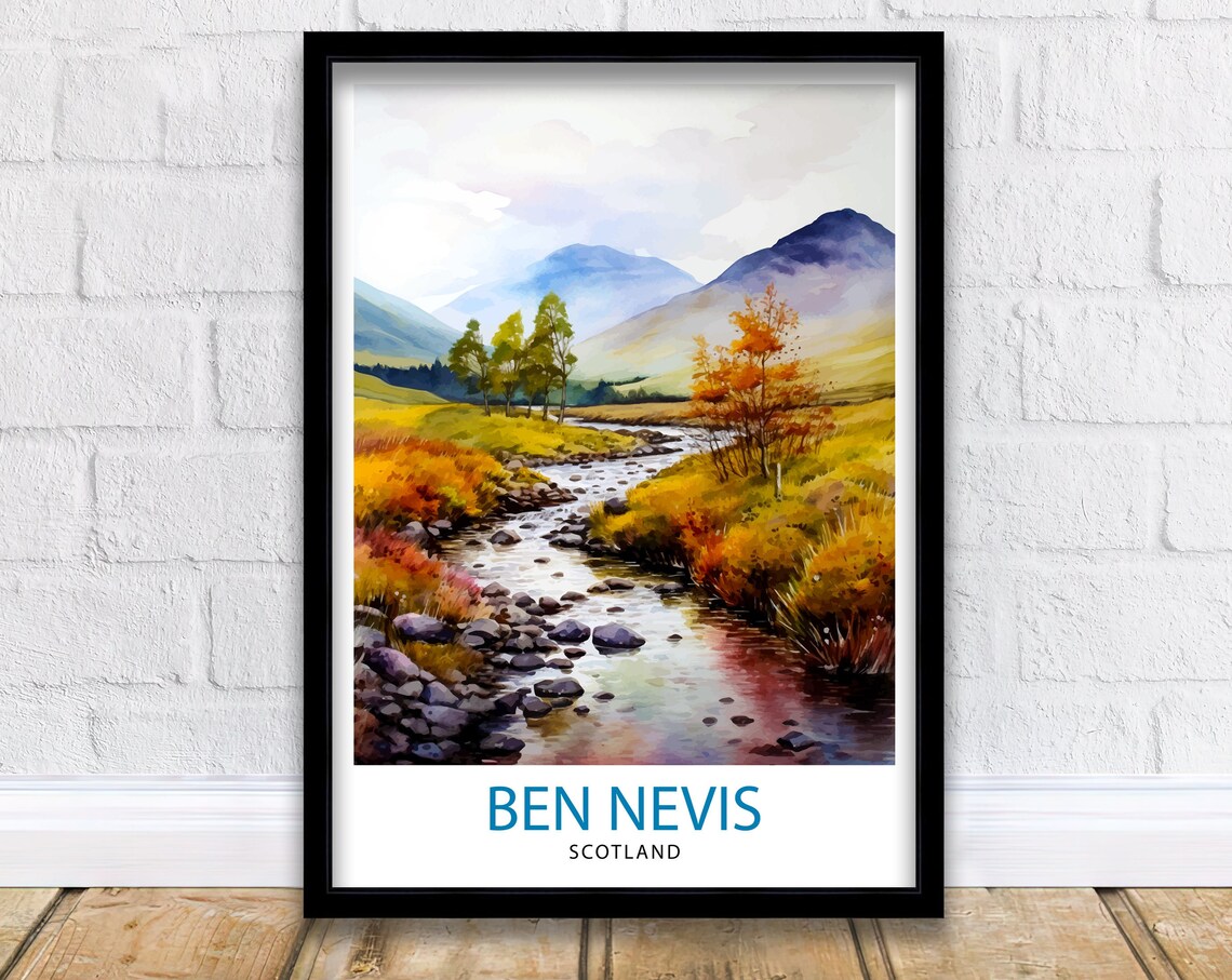 Ben Nevis Scottish Mountain Decor Poster