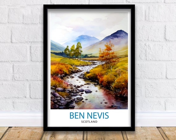 Ben Nevis Scottish Mountain Decor Poster