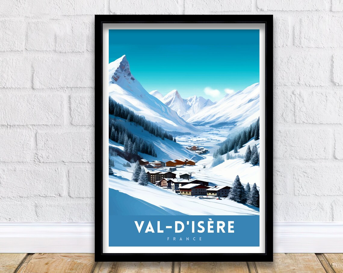 Val d'Isere France Ski Village Snowy Peaks Alpine Resort Poster