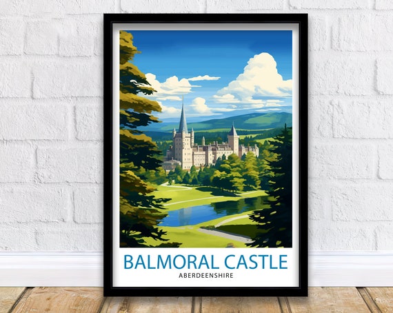 Balmoral Castle Aberdeenshire Travel Print Balmoral Wall Decor Balmoral Castle Poster Aberdeenshire Travel Prints Balmoral Castle