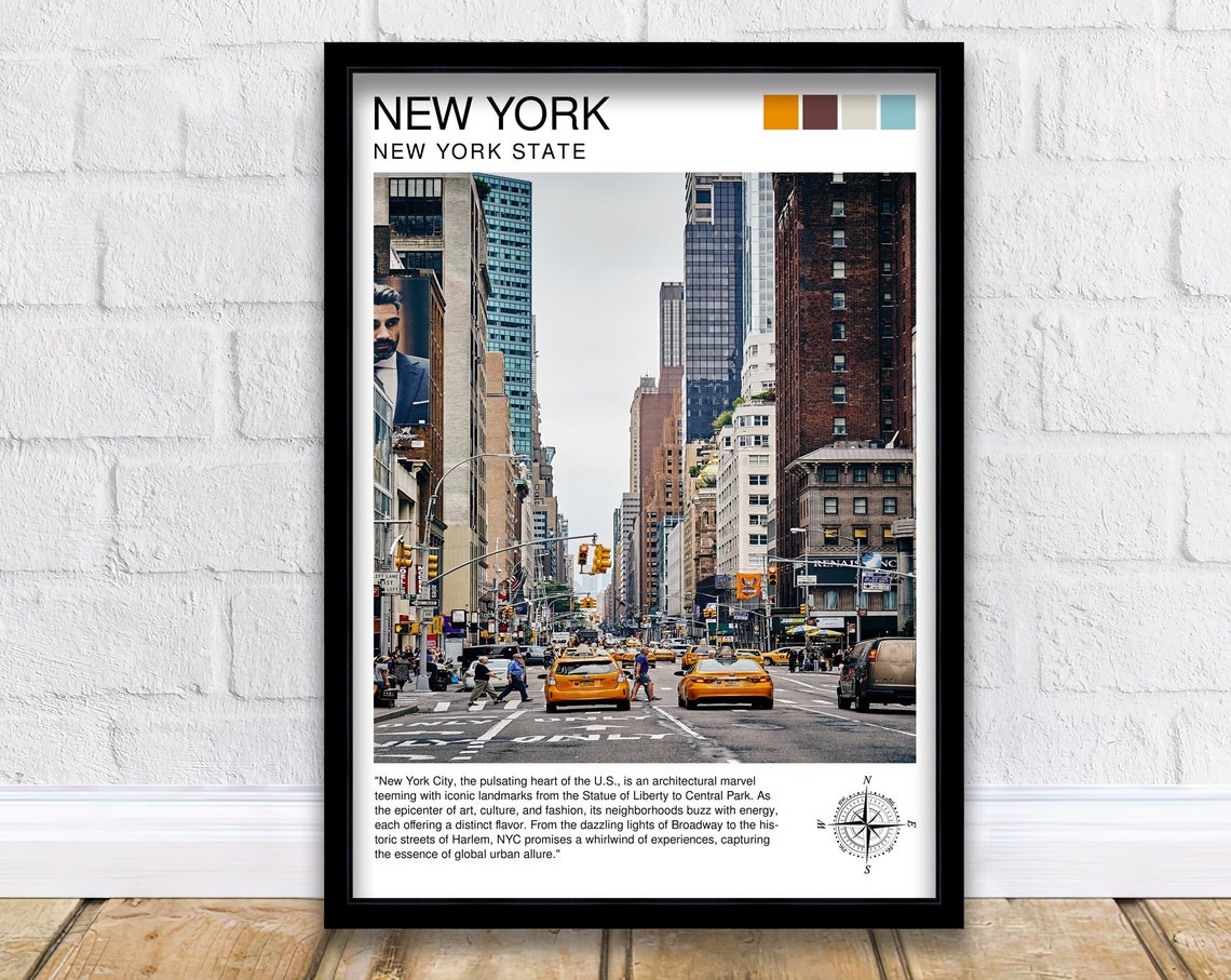 New York Travel Print New York Wall Decor New York Poster Usa Travel Prints New York Art Print New York Illustration New York Wall Art