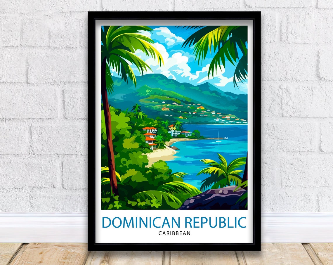 Dominican Republic Travel Print Dominican Republic Wall Art Dominican Republic Poster Caribbean Travel Decor Dominican Republic Souvenir