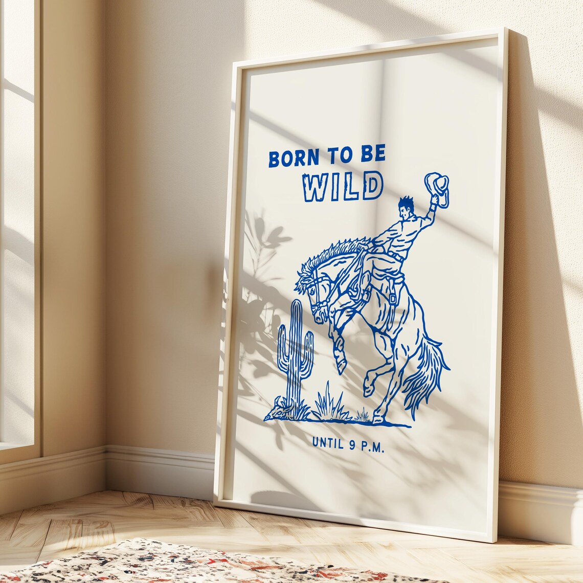 Born To Be Wild Minimalist Western Horse Art Print - Image 4