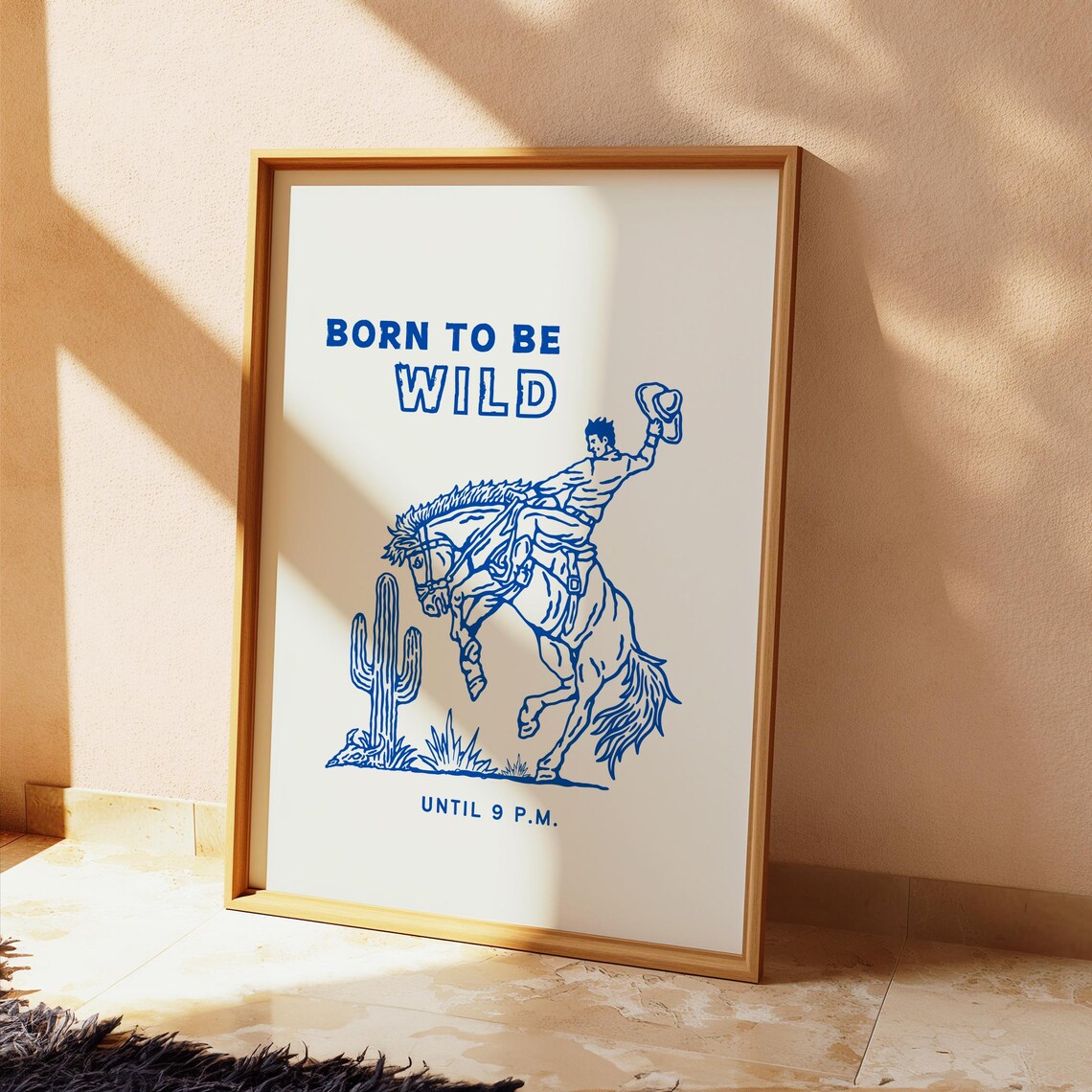 Born To Be Wild Minimalist Western Horse Art Print - Image 2