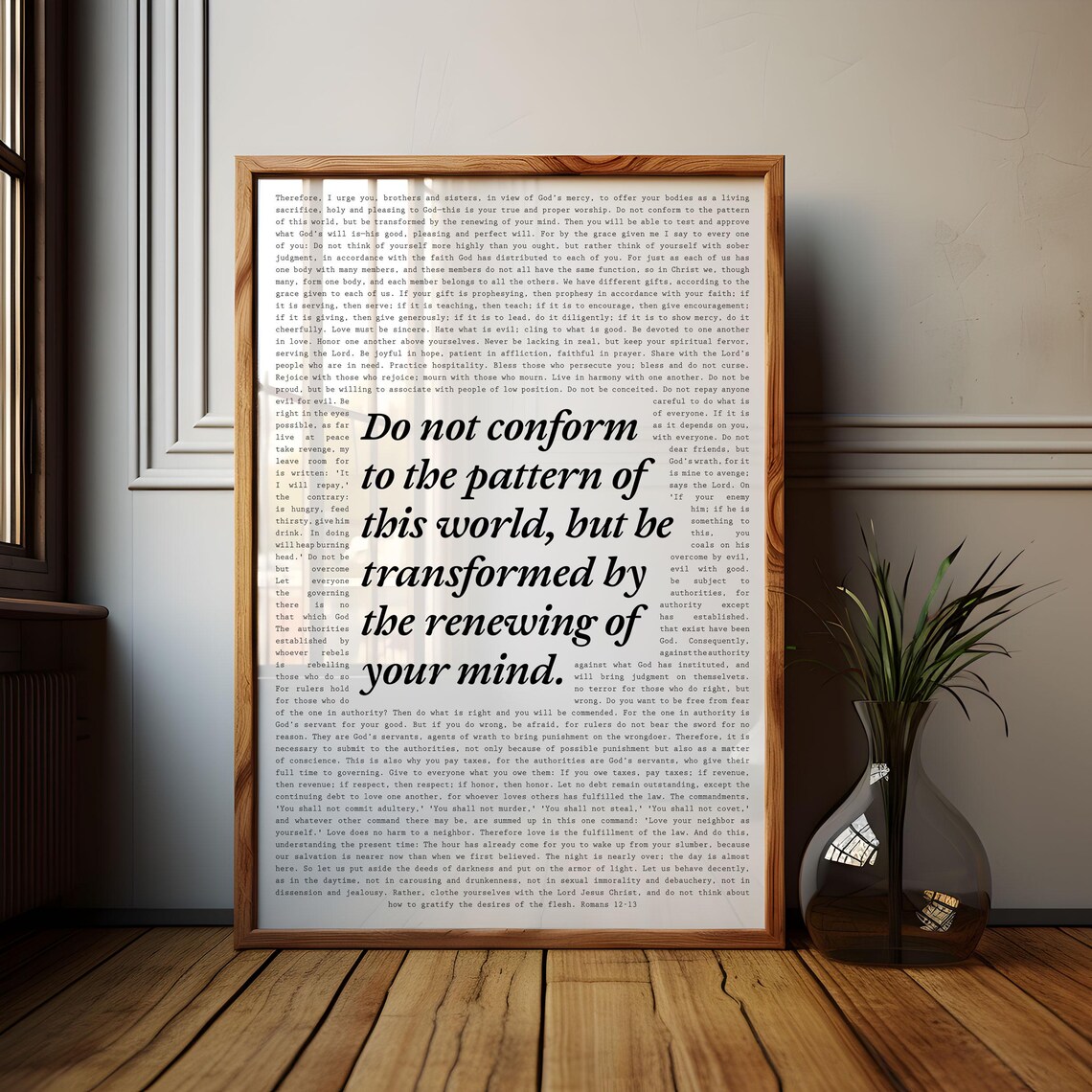 Do Not Conform To The Pattern Of This World Romans 12 2 Script Verse Poster - Image 5