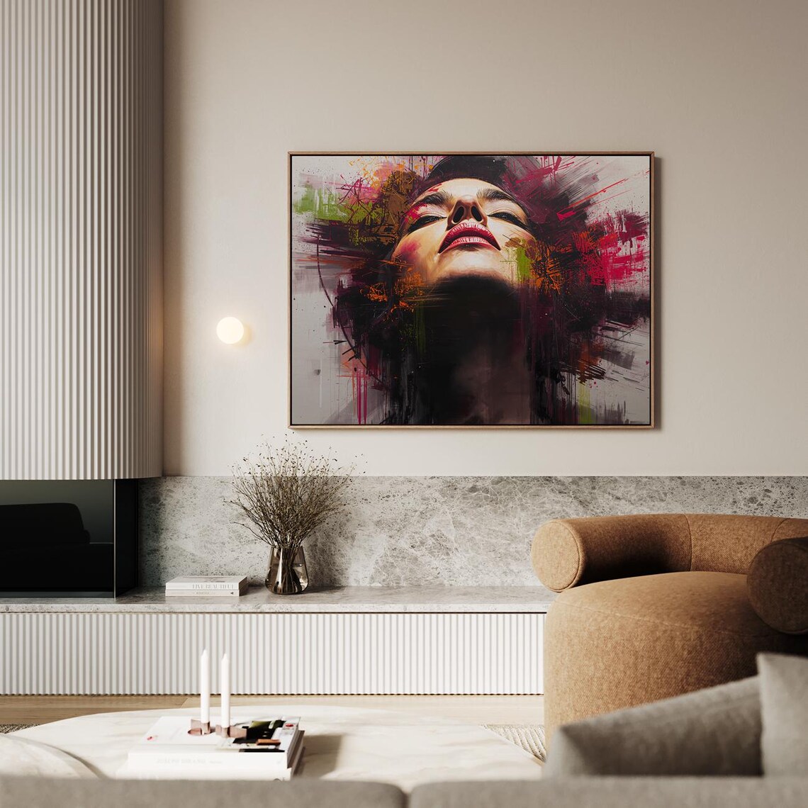 Female Portrait Abstract Artwork Wall Art
