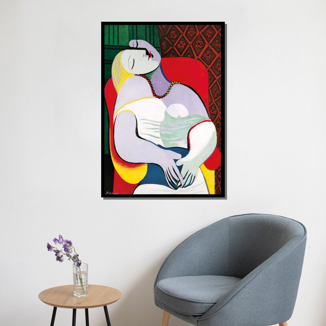 Pablo Picasso Le Reve Sleeping Woman Red Chair Cubist Portrait Poster - Image 5