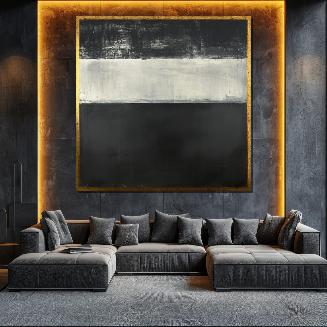 Mark Rothko Stark Black White Bold Minimalist Abstract Art Print