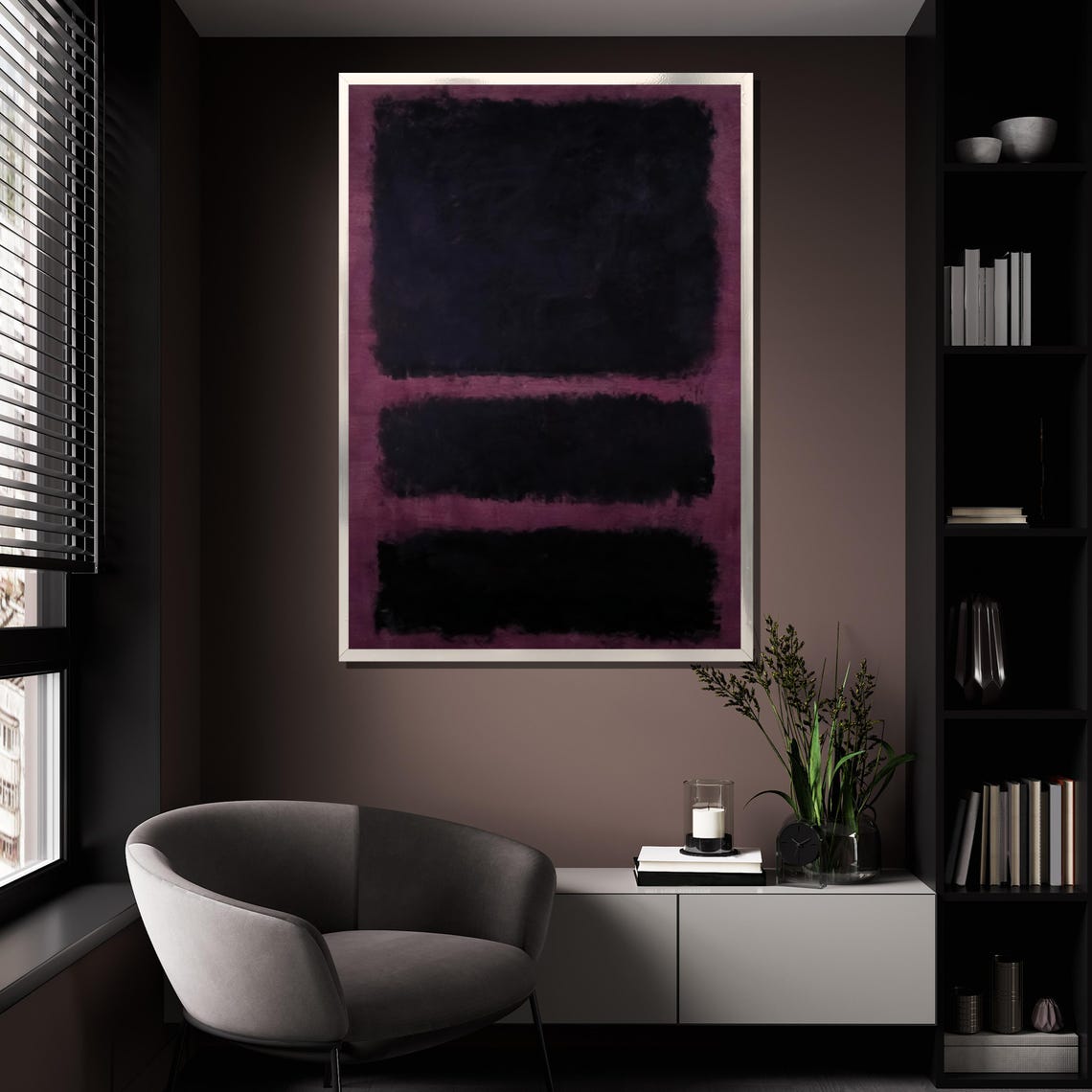 Mark Rothko Black Purple Moody Color Field Abstract Art Print - Image 4