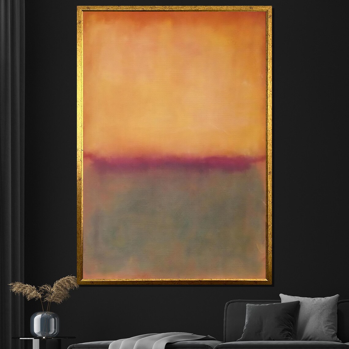 Rothko-Inspired Orange and Purple Abstract Art Print