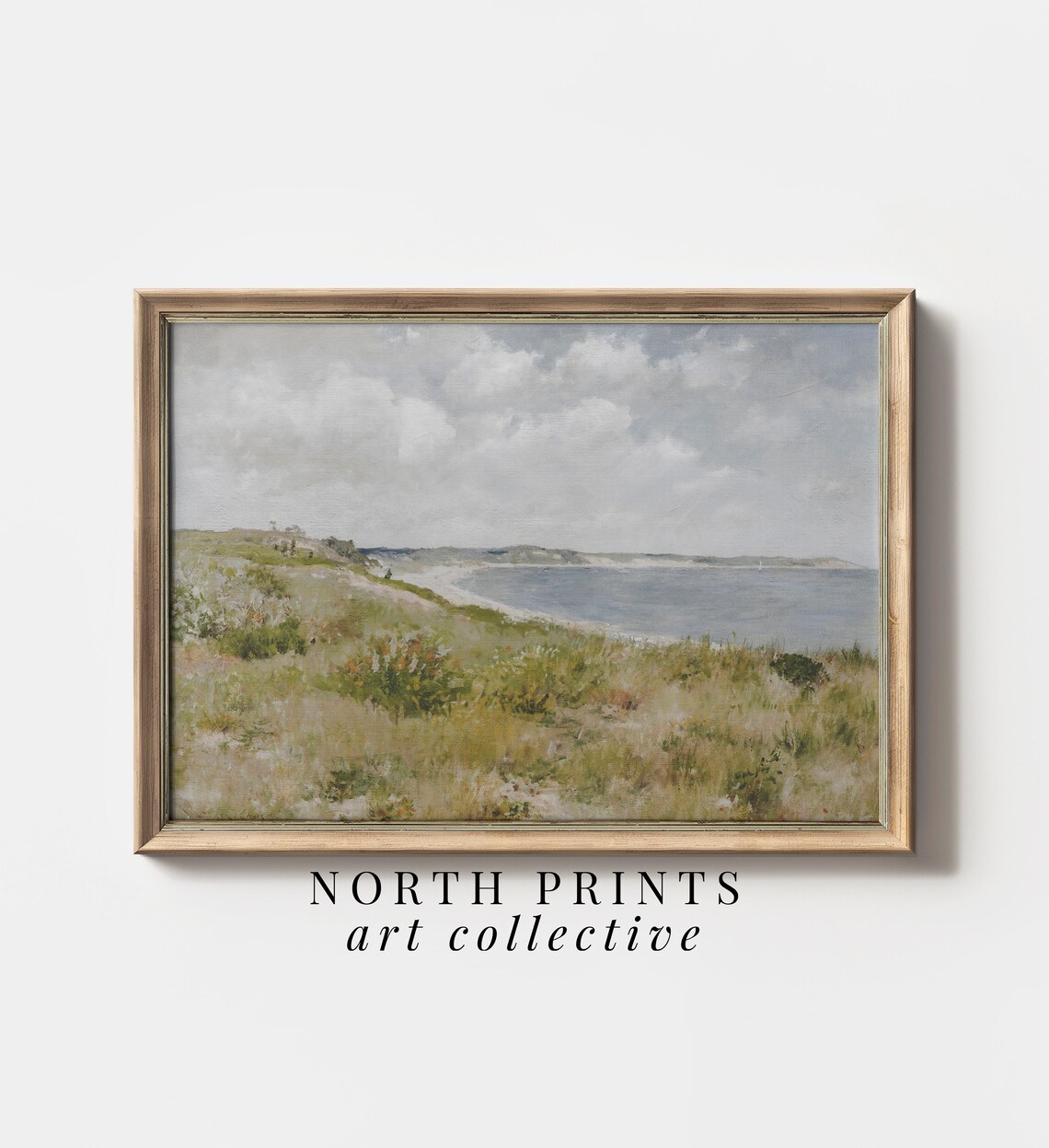 Seaside Coastal Beach Landscape Art Print