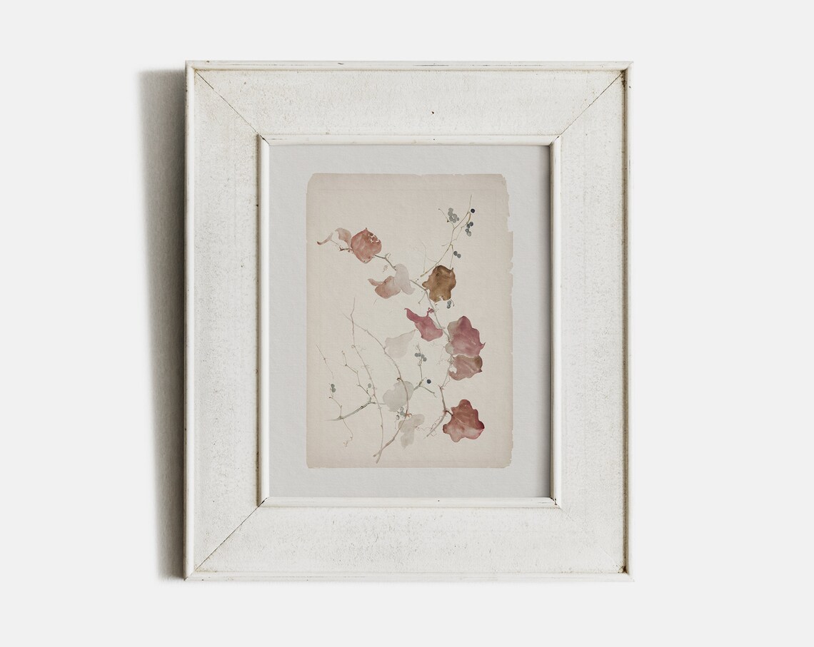 Antique Botanical Vine Art, Vintage Farmhouse Print - Image 2