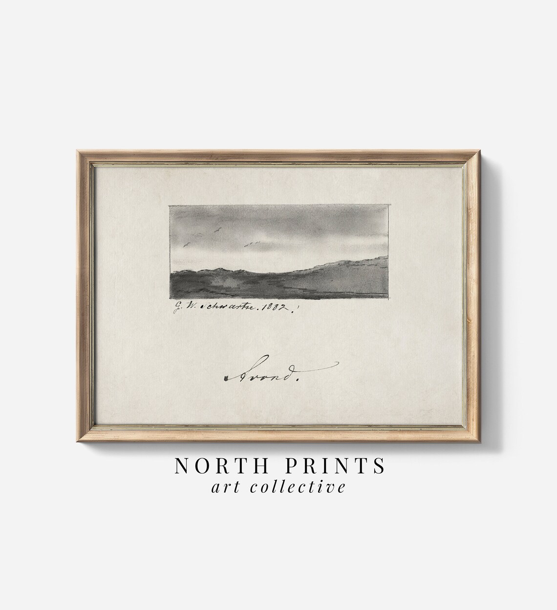 Minimalist Coastal Sketch Art, Neutral Beach House Print