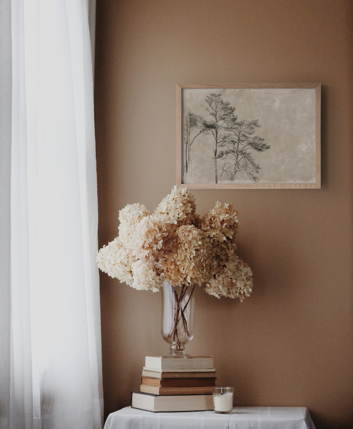 Antique Rustic Tree Sketch, Neutral Vintage Art Print - Image 4