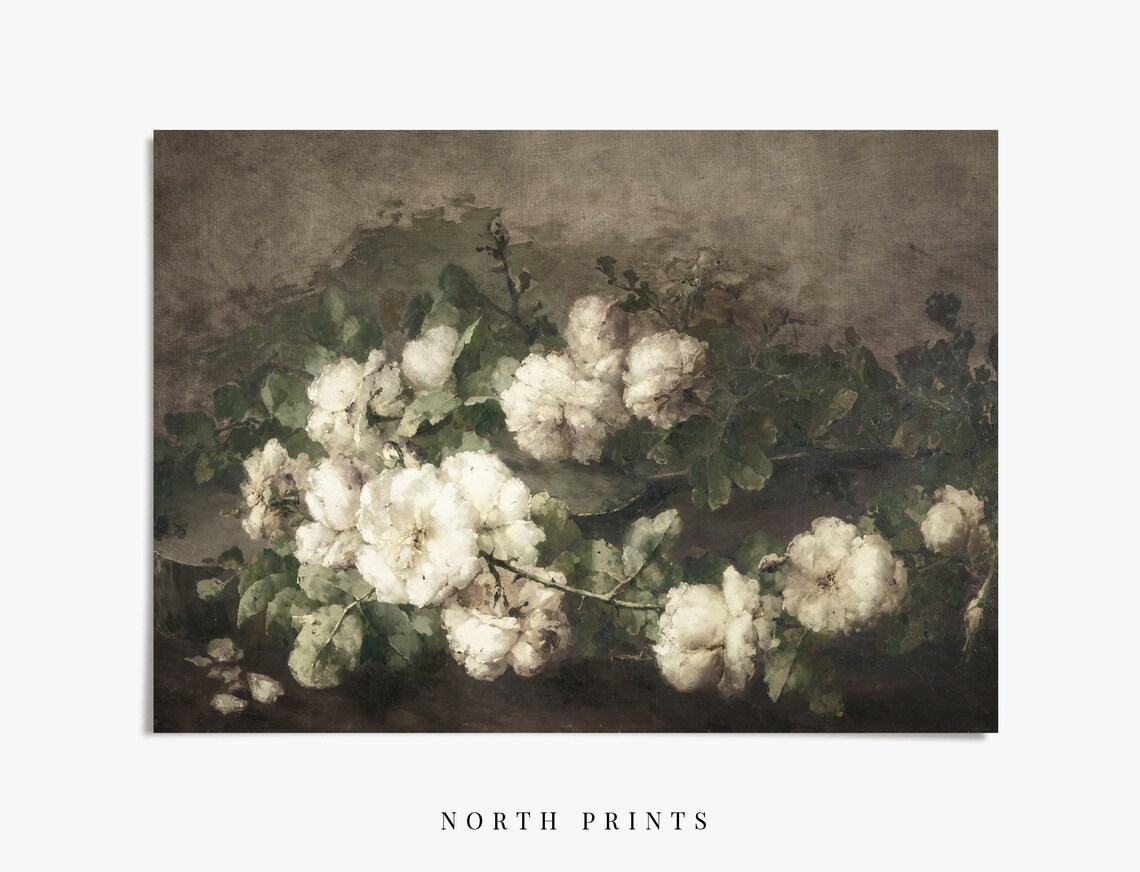 Flower Painting Vintage Botanical Art Print, French - Image 3