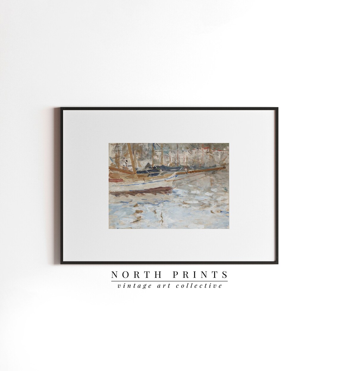 Sailboat Painting, Neutral Nautical Lake House Art Print - Image 2