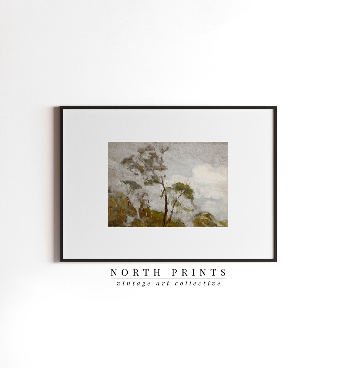 Modern Farmhouse Landscape Scene Vintage Art Print - Image 3
