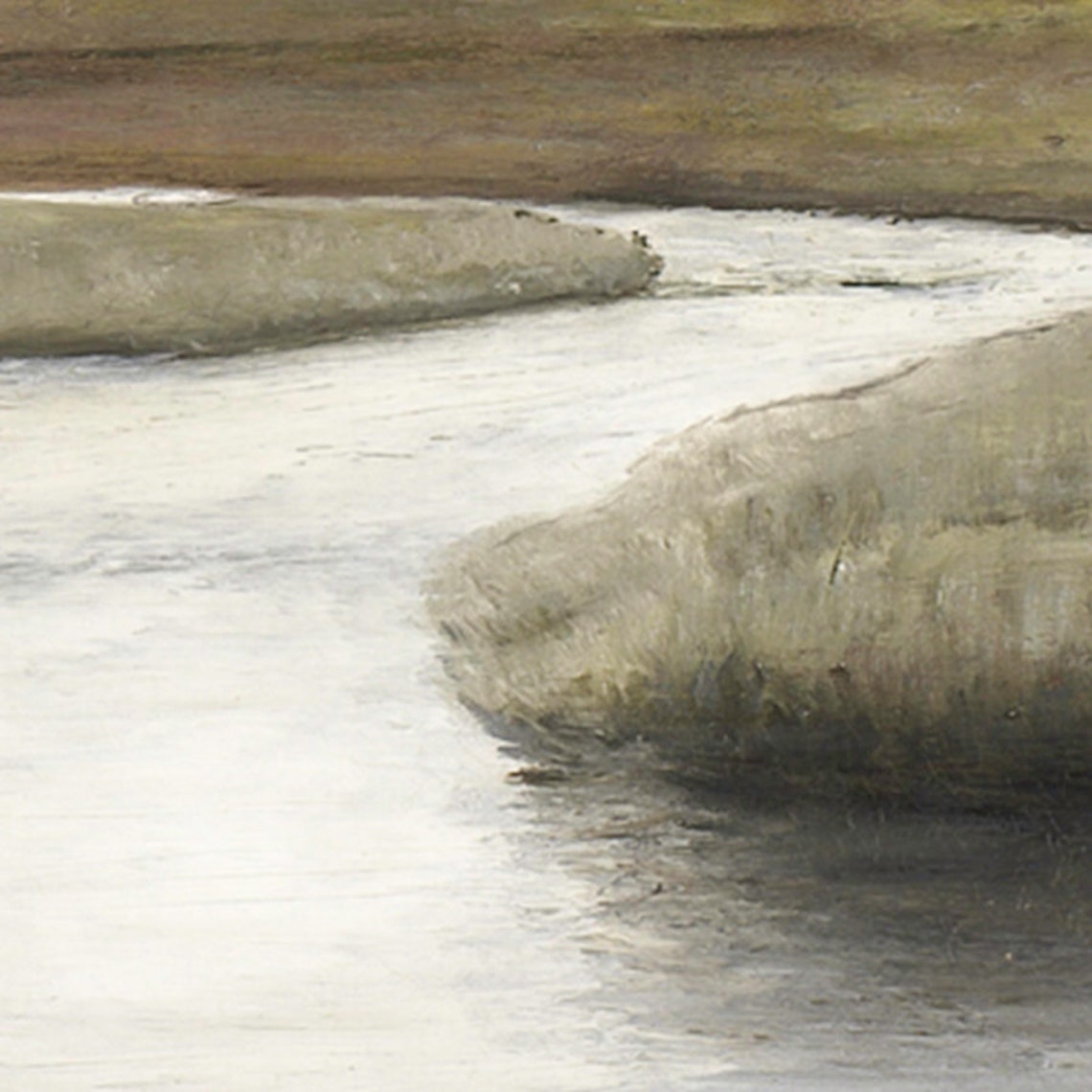 Winding River Marsh Valley Muted Vintage Landscape Travel Poster - Image 4