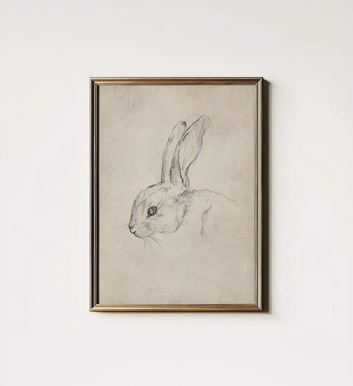 Rustic Rabbit Art Print, Neutral Nordic Bunny - Image 4