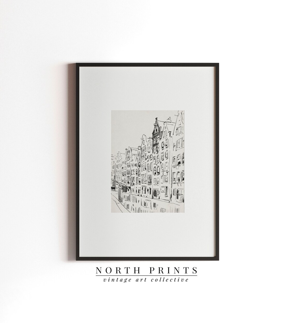 Antique Cityscape Rough Sketch Art Print - Image 4