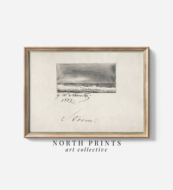 Antique Coastal Sketch Nautical Art Print