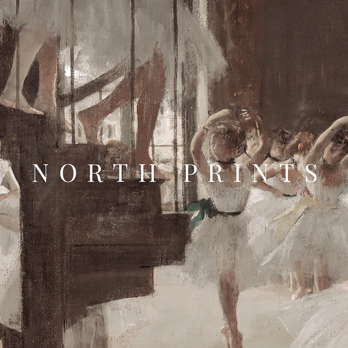 Ballerina Vintage Painting Dance Studio Art Print - Image 2