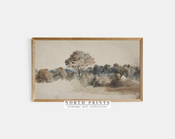 Frame Tv Art Muted Landscape Painting Country Farmhouse Neutral Instant Decor North Prints Tv2 15