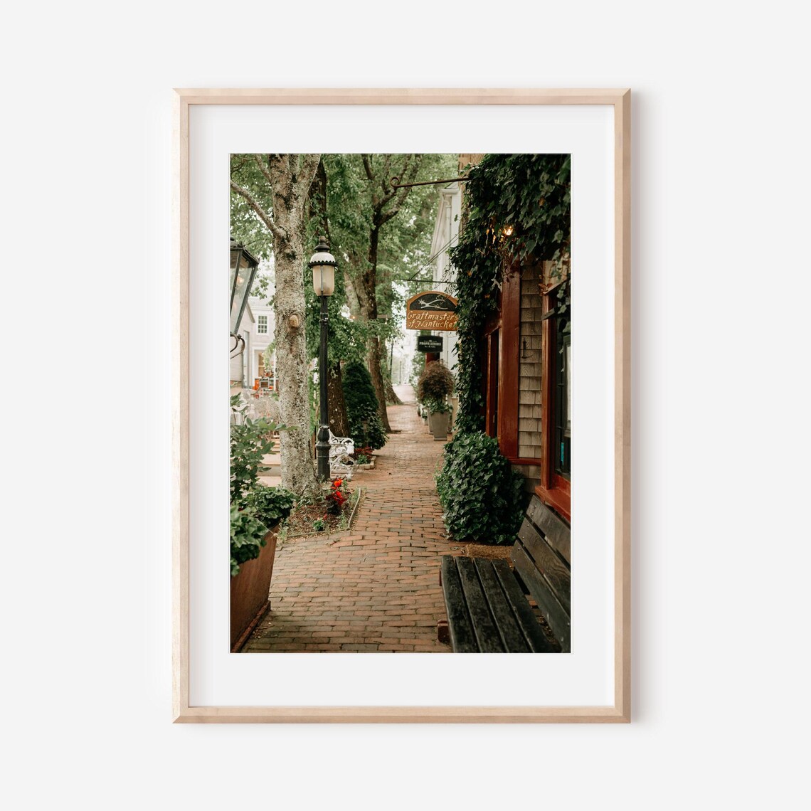 Nantucket Coastal Cottage Art Print, New England