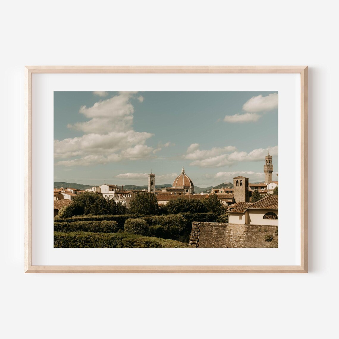 Florence Duomo Skyline Seen from the Boboli Gardens in Spring Poster