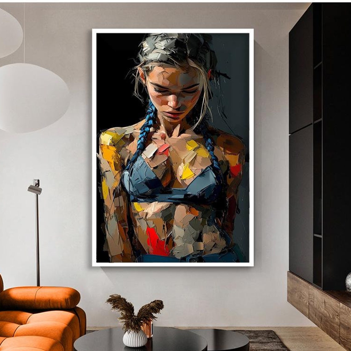 Athlete Woman Painting Oil Painting Wall Painting Woman Home Decoration Modern Artworks Home Gift Ready To Hang Painting