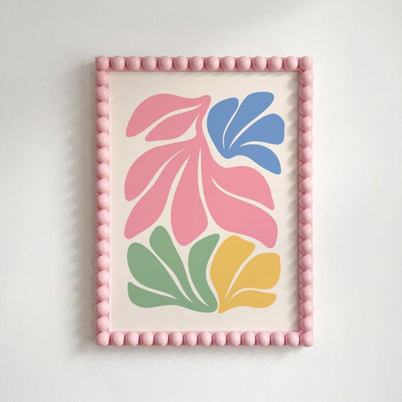 Pastel Abstract Botanical Print Boho Floral Poster Girl Apartment Art Digital Download