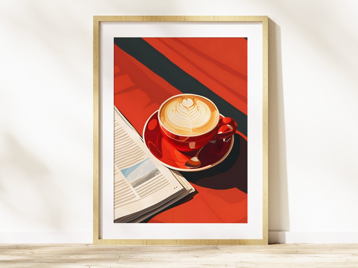 Coffee Cup Boho Wall Art Coffee Poster Boho Kitchen Decor Coffee Lover Gift Boho Decor Cafe Decor Minimalist Coffee Prints Espresso - Image 3