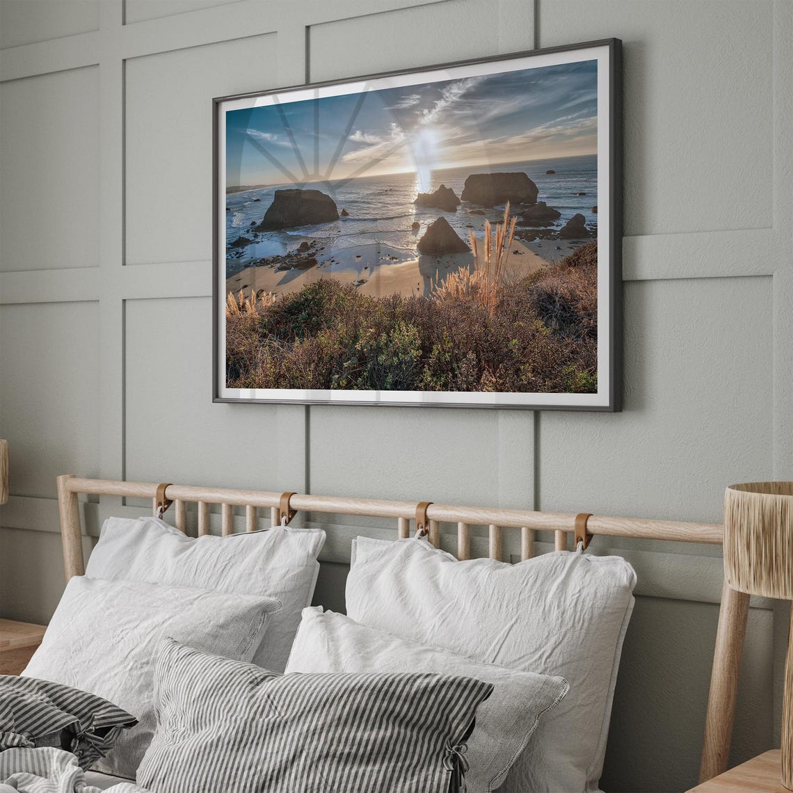 California Coast Sunset Sea Stacks Golden Ocean Beach Travel Poster - Image 5