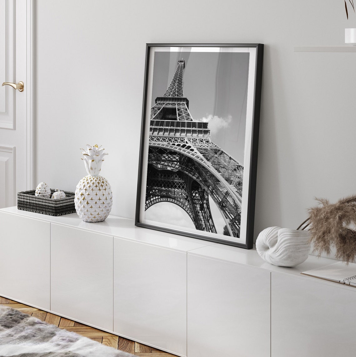 Eiffel Tower From Below Black And White Paris Iron Architecture Poster - Image 5