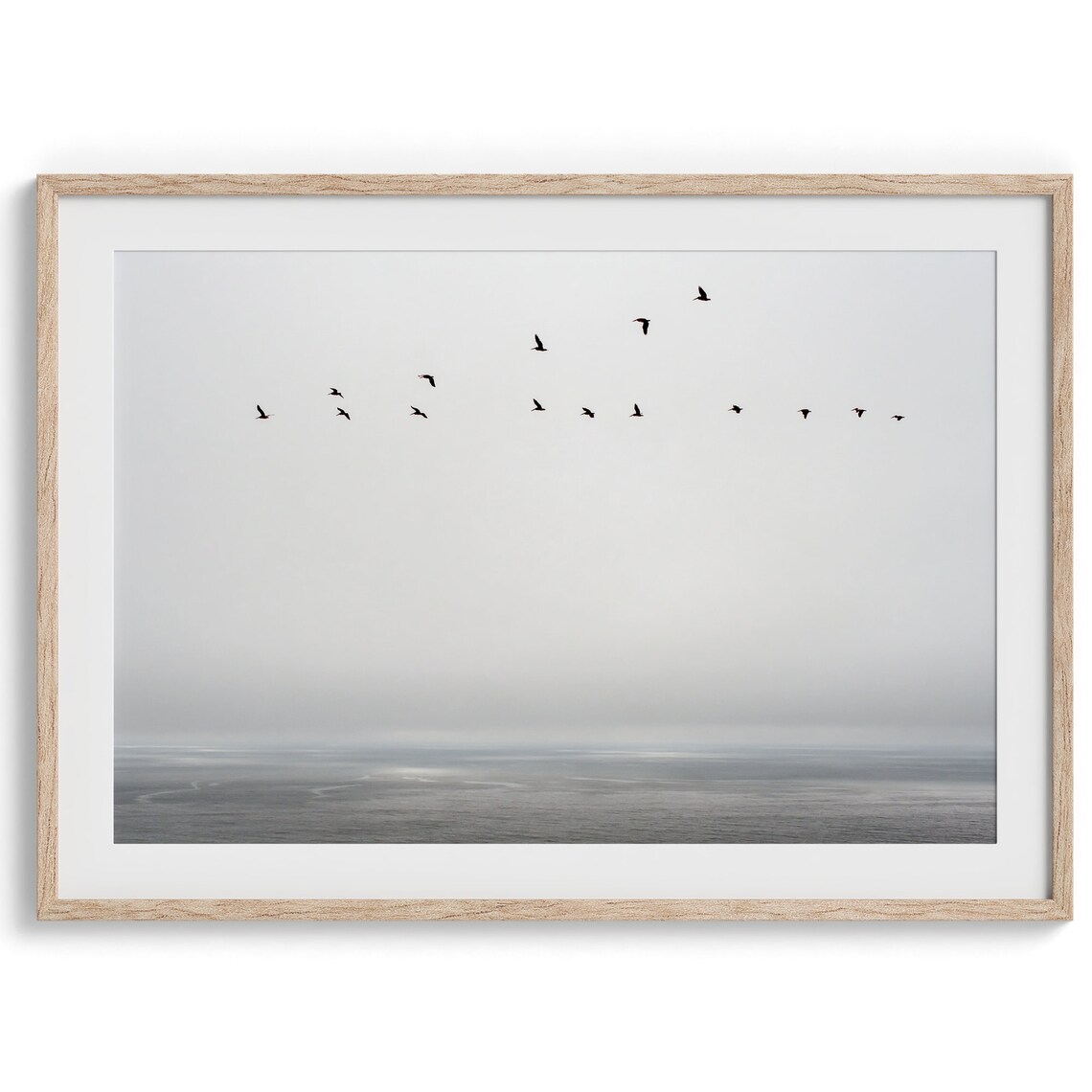 Minimalist Ocean Bird Photography Print, Pacific Northwest