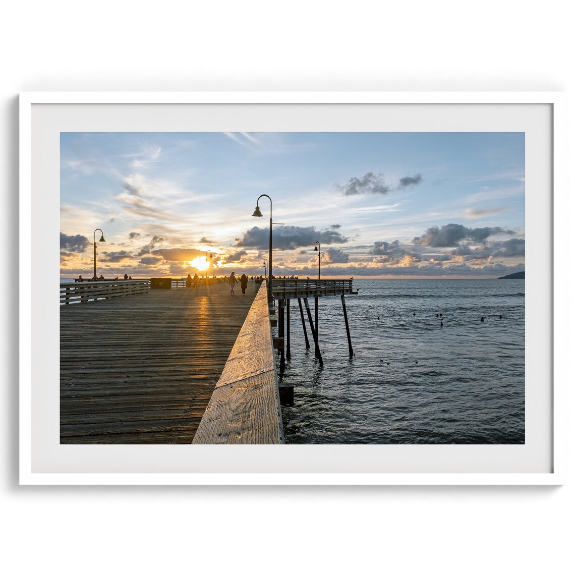 Ocean Pier Beach Photography Print, California Coast - Image 4