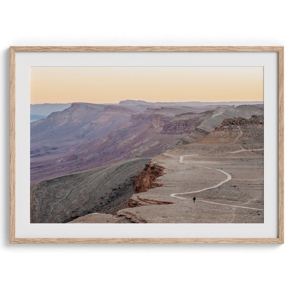 Desert Sunset Fine Art Print Desert Decor Sunset Wall Art Framed Or Unframed Desert Print Ramon Crater Desert Landscape Photography